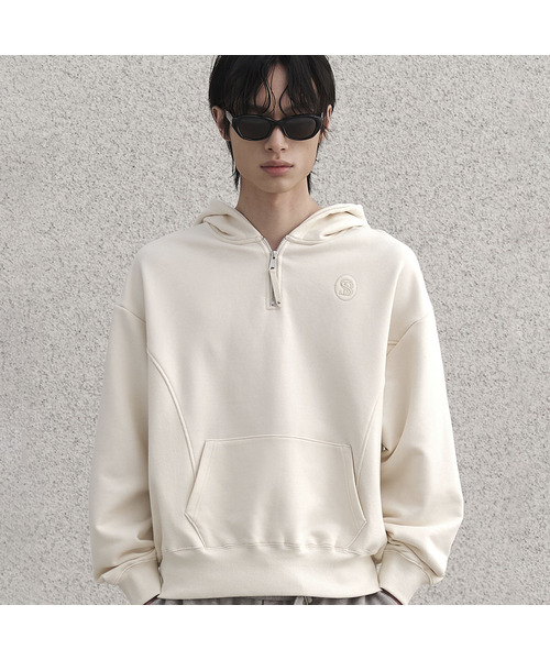 Flow‑cover hooded fur jumper — фудкавер с меховой отделкой (Cream)