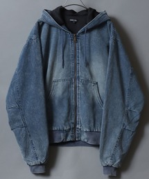 ANPAS（アンパス）の「Duck Canvas Full-Zip Hoodie ダックフルジップパーカー フーディー メンズ レディース ブルゾン アウター（ブルゾン）」