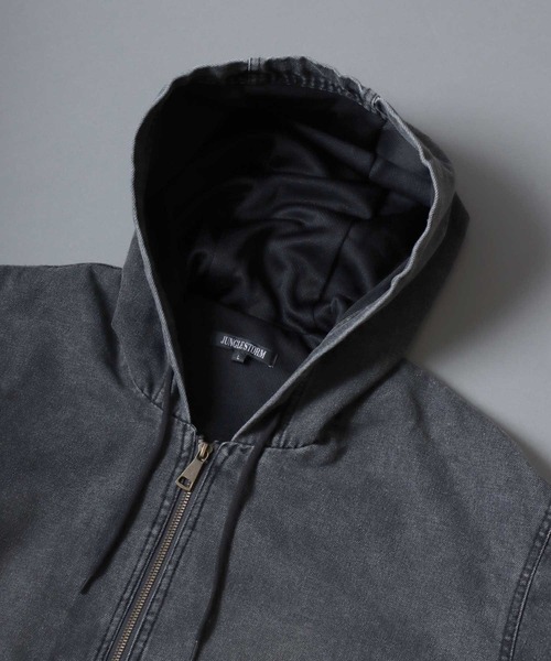 ANPAS(アンパス)の「Duck Canvas Full-Zip Hoodie/ダックフルジップパーカー フーディー メンズ レディース ブルゾン アウター(ブルゾン・メンズ・ブルー/キャメル/チャコールグレー/ブラック・M/L)」の14枚目の写真