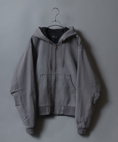 ANPAS(アンパス)の「Duck Canvas Full-Zip Hoodie/ダックフルジップパーカー フーディー メンズ レディース ブルゾン アウター(ブルゾン・メンズ・ブルー/キャメル/チャコールグレー/ブラック・M/L)」の6枚目の写真