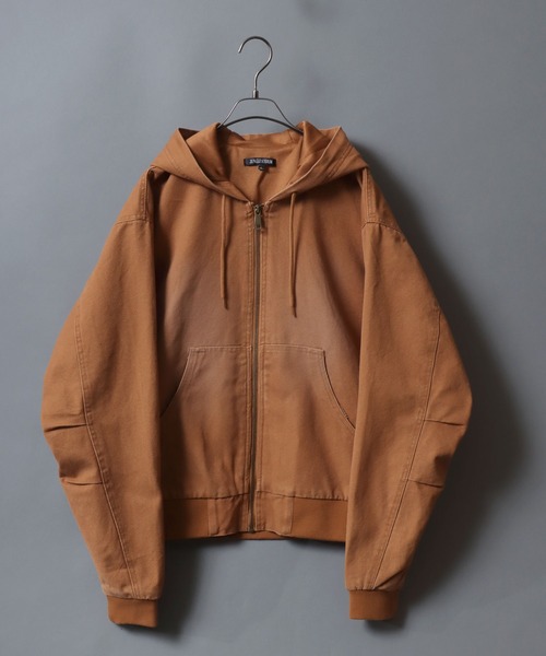 ANPAS(アンパス)の「Duck Canvas Full-Zip Hoodie/ダックフルジップパーカー フーディー メンズ レディース ブルゾン アウター(ブルゾン・メンズ・ブルー/キャメル/チャコールグレー/ブラック・M/L)」の9枚目の写真