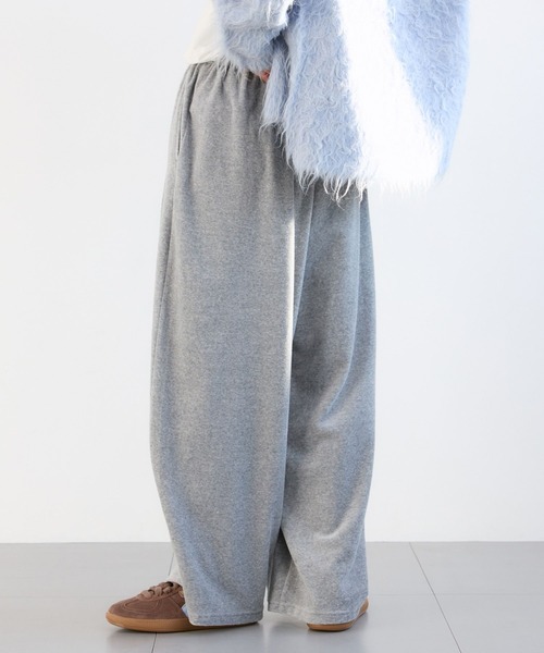 BARNYARDSTORM（バンヤードストーム）の「BARNYARDSTORM / ベロアタックギャザーパンツ / マシンウォッシャブル（その他パンツ・レディース・グレー/ブラック・FREE）」の8枚目の写真