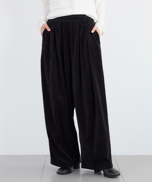 BARNYARDSTORM（バンヤードストーム）の「BARNYARDSTORM / ベロアタックギャザーパンツ / マシンウォッシャブル（その他パンツ・レディース・グレー/ブラック・FREE）」の20枚目の写真