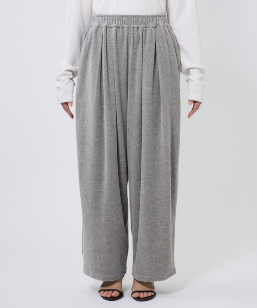 BARNYARDSTORM（バンヤードストーム）の「BARNYARDSTORM / ベロアタックギャザーパンツ / マシンウォッシャブル（その他パンツ・レディース・グレー/ブラック・FREE）」の21枚目の写真