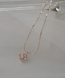 LA MUe（ラミュー）の「【LA MUE】ビジューハートペンダント（ネックレス）」