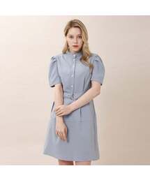 WunderGeist（ワンダーガイスト）の「パフスリーブチャイナカラー半袖ワンピース（ミント）（ワンピース）」