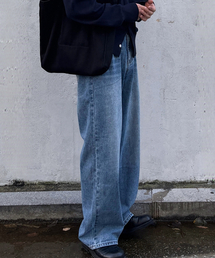 NOTUSUAL（ノットユージュアル）の「Useful Washed Wide Denim Pants_[M.BLUE]（デニムパンツ）」