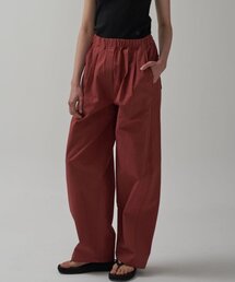 コットンステッチバンドパンツ-ワイン