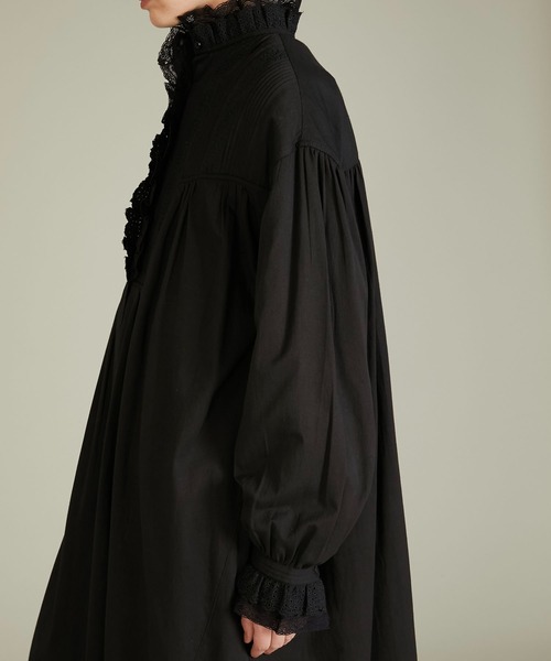 セール】【crinkle crinkle crinkle】rebuild lace shirt dress