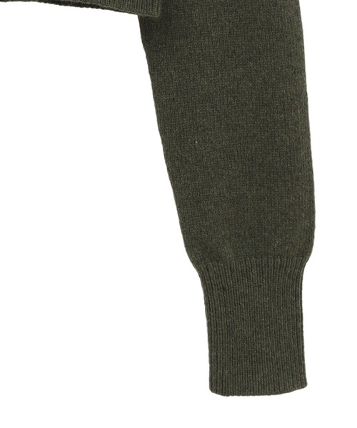 CLANE（クラネ）の「【CLANE/クラネ】SHORT KNIT HOODIE/ショートニットフーディ（ニット/セーター・レディース・アイボリー/カーキ・1）」の5枚目の写真