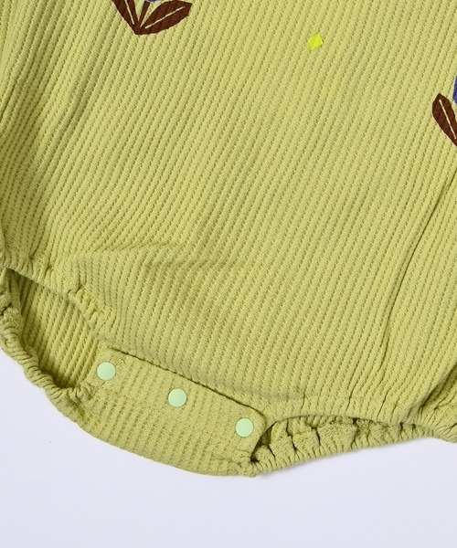 MARKEY'S（マーキーズ）の「ワッフルナガソデボディシャツ（ロンパース・キッズ・グレー/オフホワイト/イエロー・80/70）」の7枚目の写真