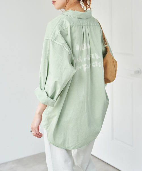 Spick & Span(スピックアンドスパン)の「J.J.Mercer / ジェイジェイマーサー 別注 シャツジャケット(シャツ/ブラウス・レディース・アイボリー/カーキ・FREE)」の3枚目の写真