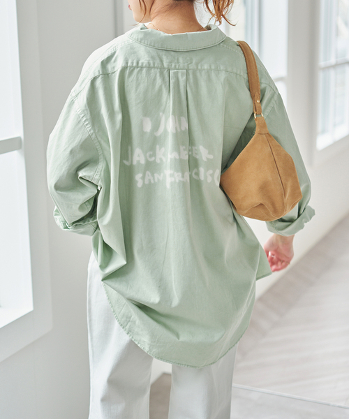Spick & Span(スピックアンドスパン)の「J.J.Mercer / ジェイジェイマーサー 別注 シャツジャケット(シャツ/ブラウス・レディース・アイボリー/カーキ・FREE)」の4枚目の写真