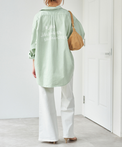 Spick & Span(スピックアンドスパン)の「J.J.Mercer / ジェイジェイマーサー 別注 シャツジャケット(シャツ/ブラウス・レディース・アイボリー/カーキ・FREE)」の7枚目の写真