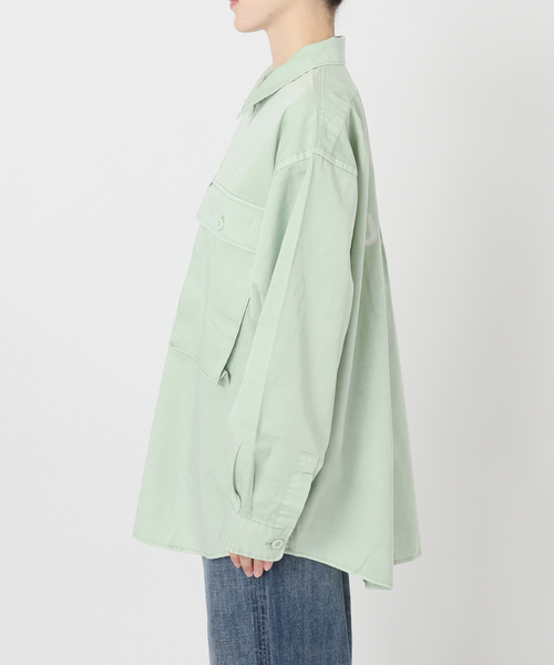 Spick & Span(スピックアンドスパン)の「J.J.Mercer / ジェイジェイマーサー 別注 シャツジャケット(シャツ/ブラウス・レディース・アイボリー/カーキ・FREE)」の9枚目の写真