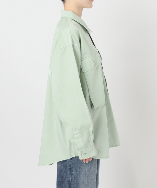 Spick & Span(スピックアンドスパン)の「J.J.Mercer / ジェイジェイマーサー 別注 シャツジャケット(シャツ/ブラウス・レディース・アイボリー/カーキ・FREE)」の11枚目の写真