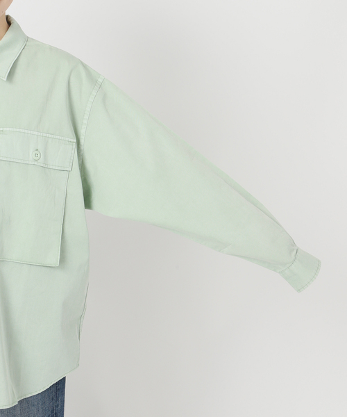 Spick & Span(スピックアンドスパン)の「J.J.Mercer / ジェイジェイマーサー 別注 シャツジャケット(シャツ/ブラウス・レディース・アイボリー/カーキ・FREE)」の12枚目の写真
