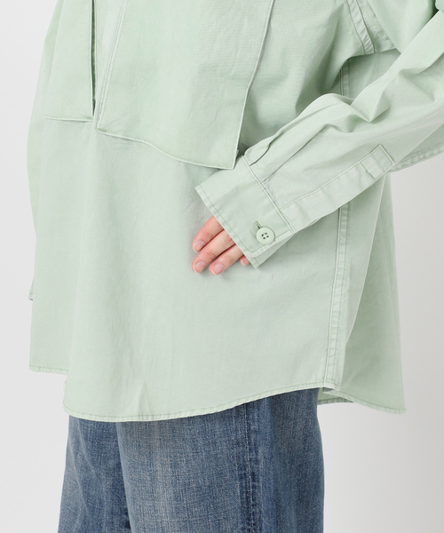 Spick & Span(スピックアンドスパン)の「J.J.Mercer / ジェイジェイマーサー 別注 シャツジャケット(シャツ/ブラウス・レディース・アイボリー/カーキ・FREE)」の13枚目の写真