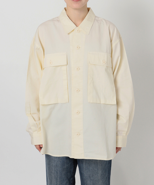 Spick & Span(スピックアンドスパン)の「J.J.Mercer / ジェイジェイマーサー 別注 シャツジャケット(シャツ/ブラウス・レディース・アイボリー/カーキ・FREE)」の16枚目の写真