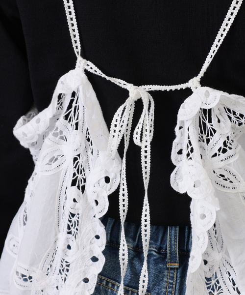 JOURNAL STANDARD LUXE（ジャーナルスタンダード　ラックス）の「バテンレース キャミブラウス（キャミソール・レディース・ブラック/ホワイト・FREE）」の16枚目の写真