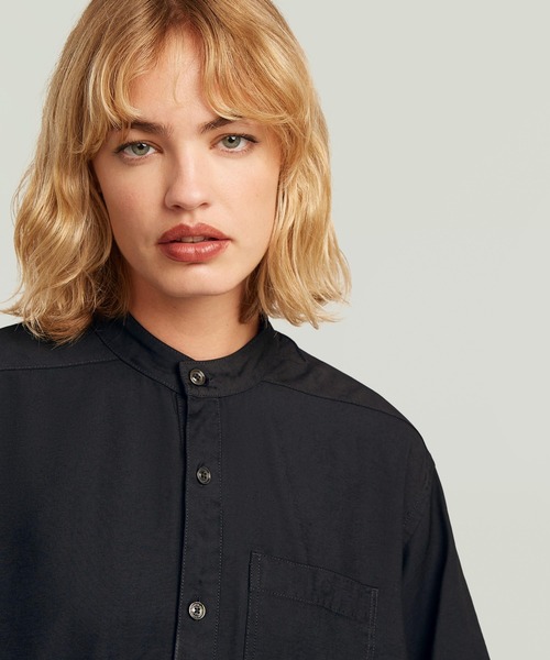 G-STAR（ジースター）の「Shirt Dress/スタンドカラーシャツワンピース/バンドカラー（ワンピース・レディース・ダークブラック・SMALL/MEDIUM/X-SMALL）」の5枚目の写真