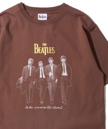 【THE BEATLES/ザ ビートルズ】レコードプリントクルーネックTシャツ/バックプリント