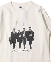 【THE BEATLES/ザ ビートルズ】レコードプリントクルーネックTシャツ/バックプリント