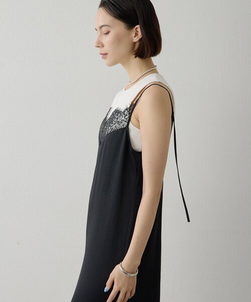 Whim Gazette（ウィムガゼット）の「レースロングキャミ（キャミソール・レディース・ホワイト系その他/ブラック・FREE）」の5枚目の写真