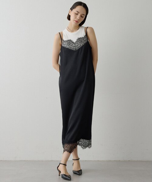 Whim Gazette（ウィムガゼット）の「レースロングキャミ（キャミソール・レディース・ホワイト系その他/ブラック・FREE）」の7枚目の写真