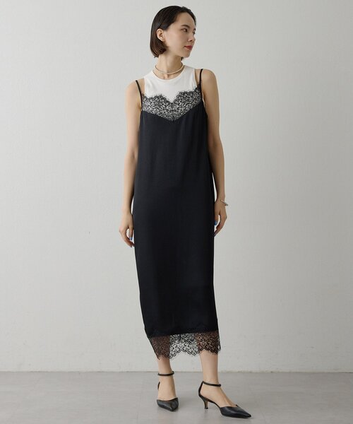 Whim Gazette（ウィムガゼット）の「レースロングキャミ（キャミソール・レディース・ホワイト系その他/ブラック・FREE）」の9枚目の写真