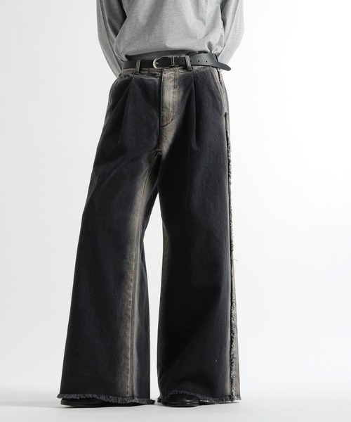 HARE(ハレ)の「フレームラインデニムパンツ(HARE)(デニムパンツ・メンズ・ブラック/ブルー・SMALL/MEDIUM)」の10枚目の写真