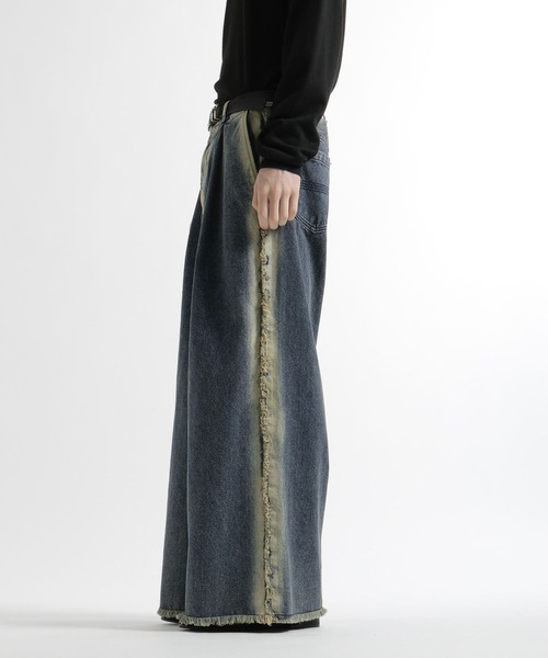 HARE(ハレ)の「フレームラインデニムパンツ(HARE)(デニムパンツ・メンズ・ブラック/ブルー・SMALL/MEDIUM)」の13枚目の写真