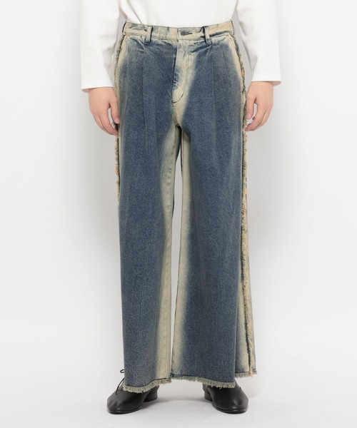 HARE(ハレ)の「フレームラインデニムパンツ(HARE)(デニムパンツ・メンズ・ブラック/ブルー・SMALL/MEDIUM)」の14枚目の写真