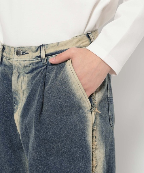 HARE(ハレ)の「フレームラインデニムパンツ(HARE)(デニムパンツ・メンズ・ブラック/ブルー・SMALL/MEDIUM)」の18枚目の写真