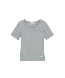 SALAD BAGUNI（サラダバグニ）の「Soft u-neck signature tee - gray（Tシャツ/カットソー）」