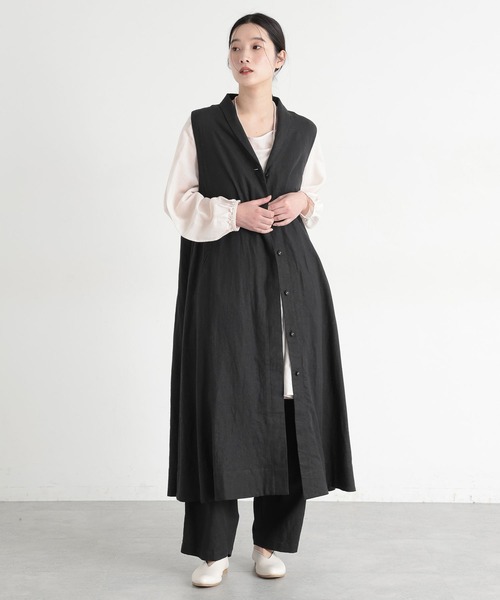 studio CLIP（スタディオクリップ）の「《natural by clip》LRロングベストワンピース[プチサイズあり]（ベスト・レディース・ブラック/ベージュ・FREE/PF）」の3枚目の写真