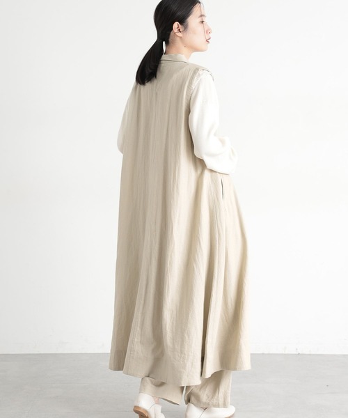 studio CLIP（スタディオクリップ）の「《natural by clip》LRロングベストワンピース[プチサイズあり]（ベスト・レディース・ブラック/ベージュ・FREE/PF）」の8枚目の写真