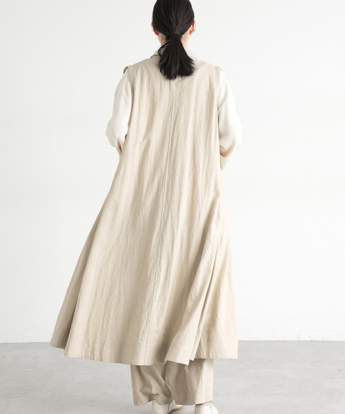 studio CLIP（スタディオクリップ）の「《natural by clip》LRロングベストワンピース[プチサイズあり]（ベスト・レディース・ブラック/ベージュ・FREE/PF）」の9枚目の写真