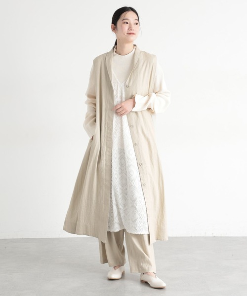 studio CLIP（スタディオクリップ）の「《natural by clip》LRロングベストワンピース[プチサイズあり]（ベスト・レディース・ブラック/ベージュ・FREE/PF）」の12枚目の写真