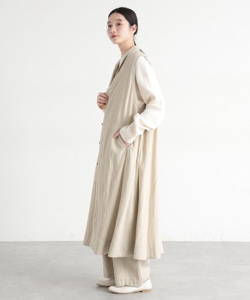 studio CLIP（スタディオクリップ）の「《natural by clip》LRロングベストワンピース[プチサイズあり]（ベスト・レディース・ブラック/ベージュ・FREE/PF）」の13枚目の写真