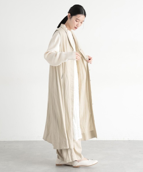 studio CLIP（スタディオクリップ）の「《natural by clip》LRロングベストワンピース[プチサイズあり]（ベスト・レディース・ブラック/ベージュ・FREE/PF）」の15枚目の写真