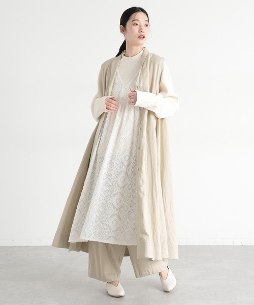 studio CLIP（スタディオクリップ）の「《natural by clip》LRロングベストワンピース[プチサイズあり]（ベスト・レディース・ブラック/ベージュ・FREE/PF）」の16枚目の写真