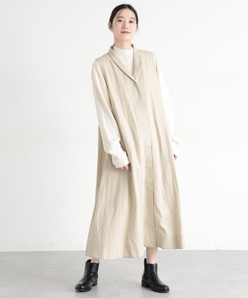 studio CLIP（スタディオクリップ）の「《natural by clip》LRロングベストワンピース[プチサイズあり]（ベスト・レディース・ブラック/ベージュ・FREE/PF）」の22枚目の写真