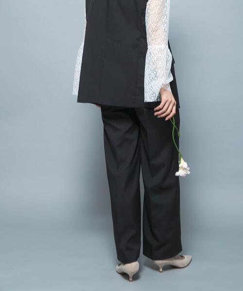 URBAN RESEARCH ROSSO WOMEN（アーバンリサーチ　ロッソ）の「防シワシャンブレーツイルタックパンツ（その他パンツ・レディース・ベージュ系その他/ブラック・36/38）」の5枚目の写真