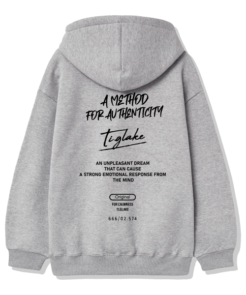 TI.GLAKE(ティーグレイク)の「メソッド 裏起毛フードパーカー グレー(パーカー・レディース・その他・L/XL/XXL)」の3枚目の写真