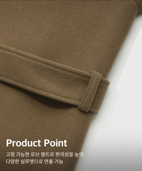 KIIMUIR（キミュア）の「[WOOL 80] ウールリッチ バルマカン ローブコート_サンド（チェスターコート・メンズ・サンドベージュ・MEDIUM/LARGE/X-LARGE）」の5枚目の写真