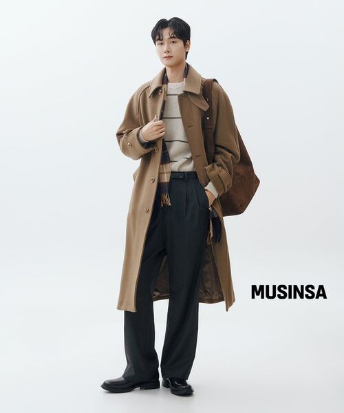 KIIMUIR（キミュア）の「[WOOL 80] ウールリッチ バルマカン ローブコート_サンド（チェスターコート・メンズ・サンドベージュ・MEDIUM/LARGE/X-LARGE）」の8枚目の写真