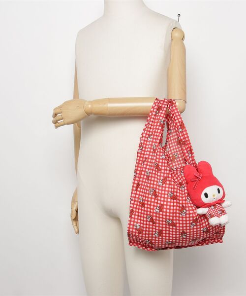 sanrio(サンリオ)の「【 sanrio / サンリオ 】 マイメロディ レトロ 赤チェック ぬいぐるみエコバッグ NJI(エコバッグ/サブバッグ・レディース・レッド・FREE)」の5枚目の写真