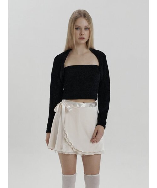 KINDABABY（カインダベイビー）の「aileen knit top & bolero set - black（ニット/セーター・レディース・ブラック・FREE）」の3枚目の写真
