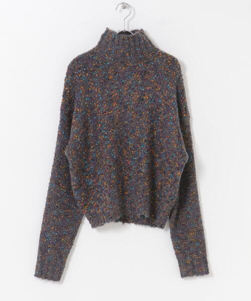 ITEMS URBANRESEARCH（アイテムズ アーバンリサーチ）の「ハイネックカラーネップニット（ニット/セーター・レディース・ベージュ/チャコールグレー/ボルドー・FREE）」の10枚目の写真